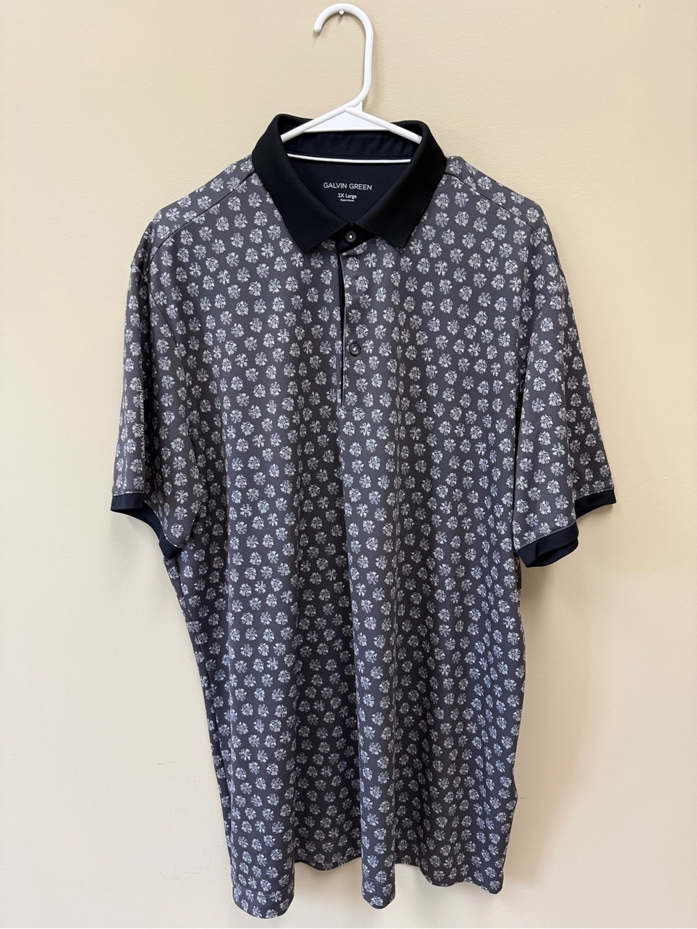 Galvin Green Men's Black Polo Shirt - 2XL